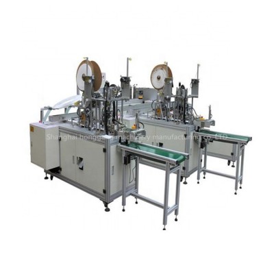 Three-layer respirator disposable surgical mask production machine with earloop for sale for Spain and Italy Mask factory